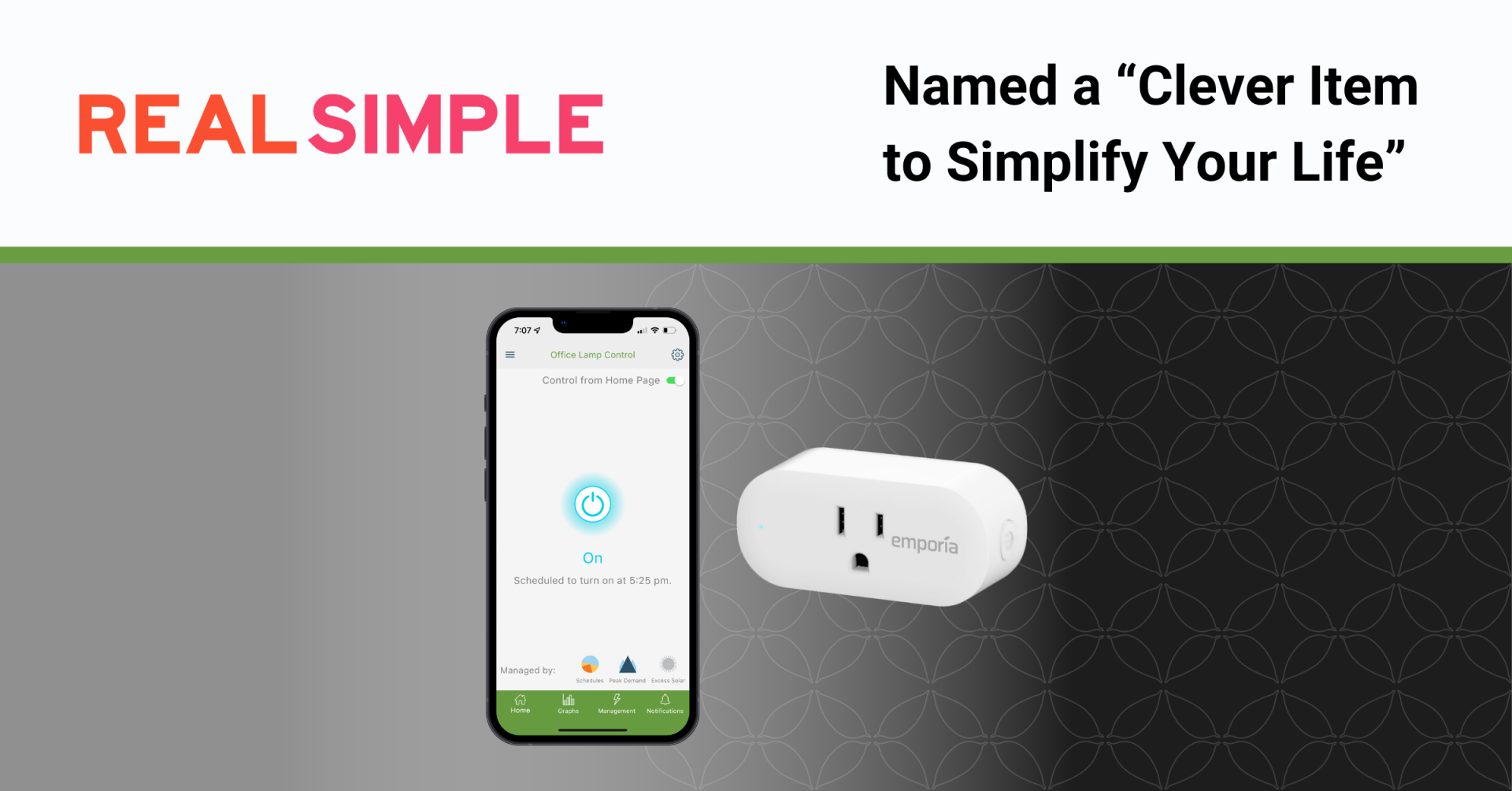 Real Simple Recommends The Emporia Smart Plug